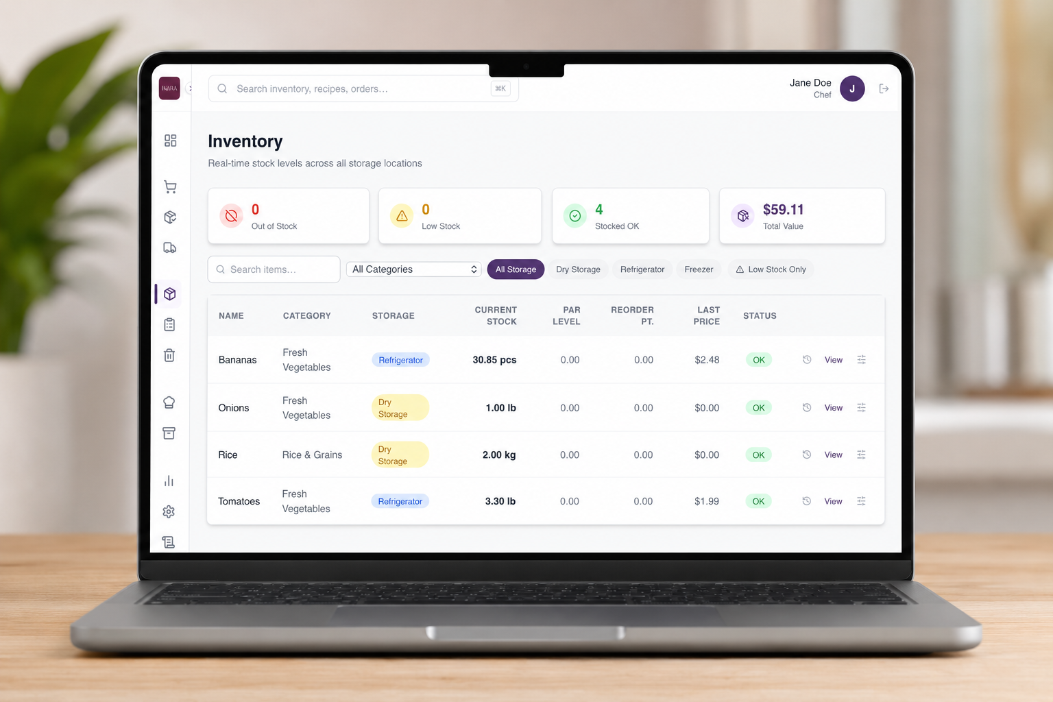 PiSense Inventory Dashboard